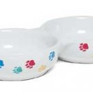 Ceramic Pawprint Cat Diner 8.5