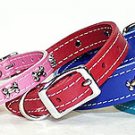 Bone Ornament Lthr Collar - 1/2"