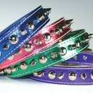 Metallic Signature Leather Spike & Stud Collar