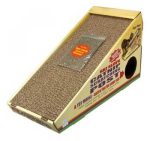 Ski Slope Cardboard Scratching Post With Catnip