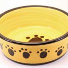 Designer Stoneware Classic Paw Print Dog Dish 6