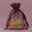 Brown  Organza Pouch 4"x6" Favor Bag Wedding Jewerly
