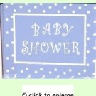 Perfectly Periwinkle Blue Baby Polka Dot Invitations