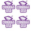 Congrats Graduation Stickers Purple 4 Sheets