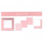 Classic Pink Border Texture Print Square 9" Plates 12ct