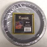 Silver 9" Luncheon  Plastic Party Plates 50ct.