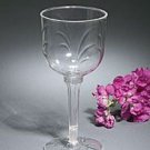 Clear Plastic 8oz. Etched Elegance Wine Goblet 8ct.