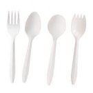 1,000pcs. White Medium Weight Plastic Knives