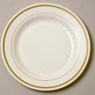 Masterpiece Ivory / Gold 9" Plastic Party Plate 12ct.