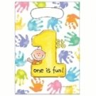 Cakes On Me 1st Birthday Plastic Loot Bags 8ct.