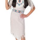 White Velvet Indian Girl Halloween Costume M NWT