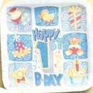 Happy 1st Birthday Boys 9" Paper Plates 8ct.
