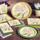 Lilac Bough Floral 54" x 108" Plastic Tablecloth