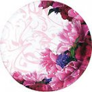 Peony Bloom 7"  Floral Paper Dessert / Cake Plate 8ct.