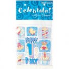 Happy 1st Birthday Boys Plastic Tablecloths 54" x 108"