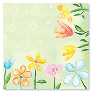 Watercolor Bloom Floral Beverage Paper Napkins 20ct.