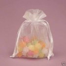 White  Organza Pouch 4"x6" Favor Bag Wedding Jewerly