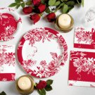 Red Rose Floral Better Than Lien Tablecloth 54" x 108"