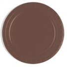 Chochlate Brown 9" Luncheon Plastic Party Plates 20ct.