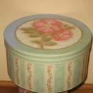Round Floral Red Flowers Gift Box 7.5" Diameter NEW!!