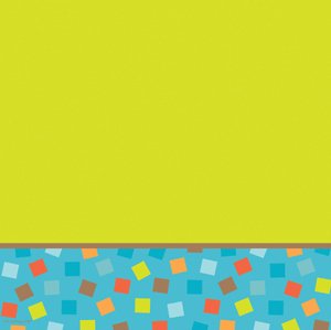 Circles & Square Plastic Party Tablecloth 54" x 108"