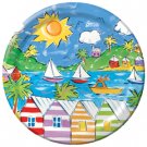 Calypso Sailboat Summer 7" Paper Party Plate 10ct.