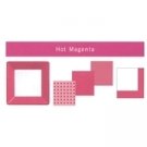 Hot Magenta Border Texture Print Square 7" Plate 12ct.