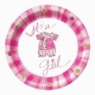 It's A Girl Baby Shower 7" Dessert / Cake Plates 8ct.