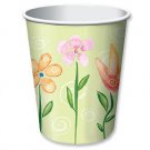 Watecolor Bloom 9oz. Hot Cold Paper Floral Cup 8ct.