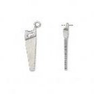 Antiqued Sterling Silver Saw24 x 5mm
