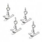 Sterling Silver Bird:11mm Pkg of 4
