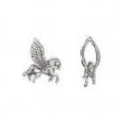 Antiqued Sterling Silver Pegasus:16 x 14mm