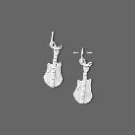 Sterling Silver Guitar:13 x 6mm Pkg of 2