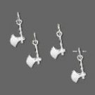 Sterling Silver Tomahawk:10 x 7mm Pkg of 4
