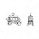 Antiqued Sterling Silver Wagon:17 x 14mm