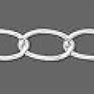 SILVER CHAIN ALUMINUM TWISTED CABLE 22x15x2mm OVAL: 5 ft Links