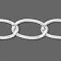 SILVER CHAIN ALUMINUM TWISTED CABLE 22x15x2mm OVAL: 5 ft Links