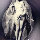 ACEO Art Card Bride HennaToo Girls Vintage Nude I Do