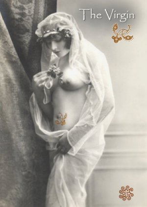 ACEO Art Card Bride HennaToo Vintage Nude The Virgin
