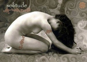 ACEO Solitude Card HennaToo Girl Vintage Nude Print