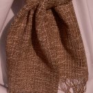 Scarf: brown / cream, cotton