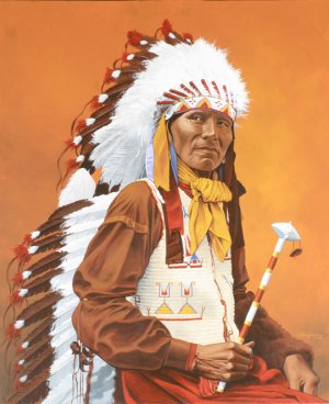 STANDING BEAR**ORIGINAL PORTRAIT PAINTING