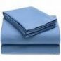1000TC EGYPTIAN COTTON MID BLUE  SOLID QUEEN SHEET SET