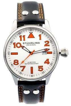 stud - Stuhrling Original Eagle Men's Watch w/Leather Strap