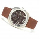 pah0002br - Paris Hilton Women's Floating Numbers Stainless Steel Leather Strap Watch