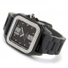 tko0007 - TKO Women's Riviera Ice Swarovski® Crystal Accent Rubber Strap Watch