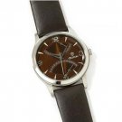 cro0039 - Croton Men's Stainless Steel Multifunction 24-Hour and Date Retrograde Leather Strap Watch