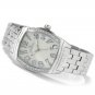 cro0047w - Croton Men's Austrian Crystal Accent Tonneau Stainless Steel Watch