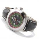cro0041 - Croton Men's Roulette Stainless Steel Leather Strap Watch