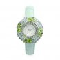 now17064 - Peridot & Sky Blue Topaz Leather Band Watch